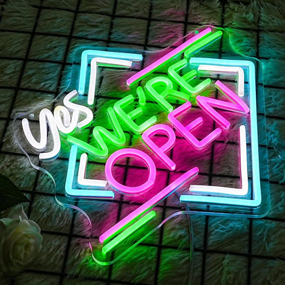 Open & Welcoming Neon Sign
